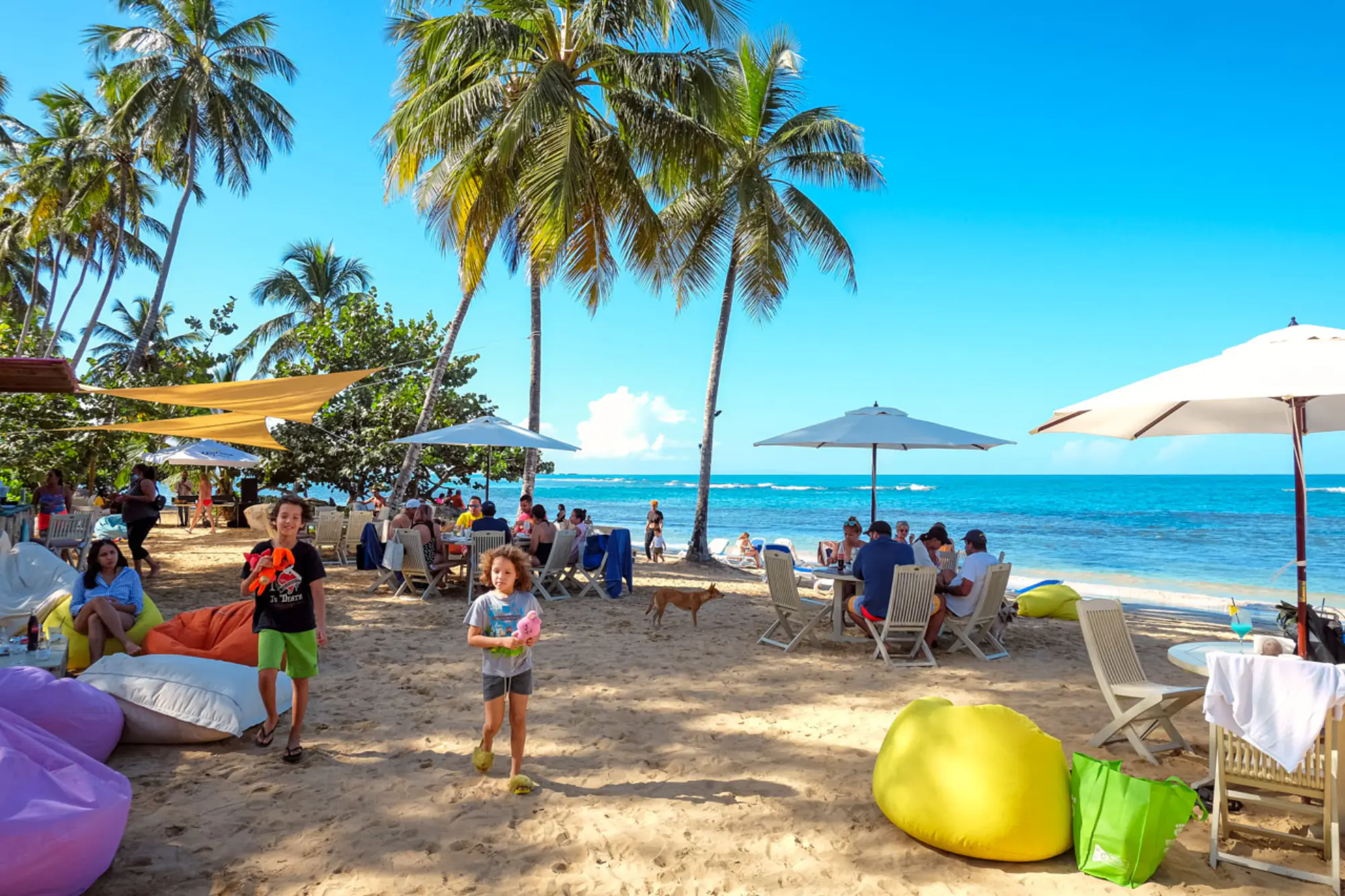 Sunset cocktail hour at El Loro Beach Bar
